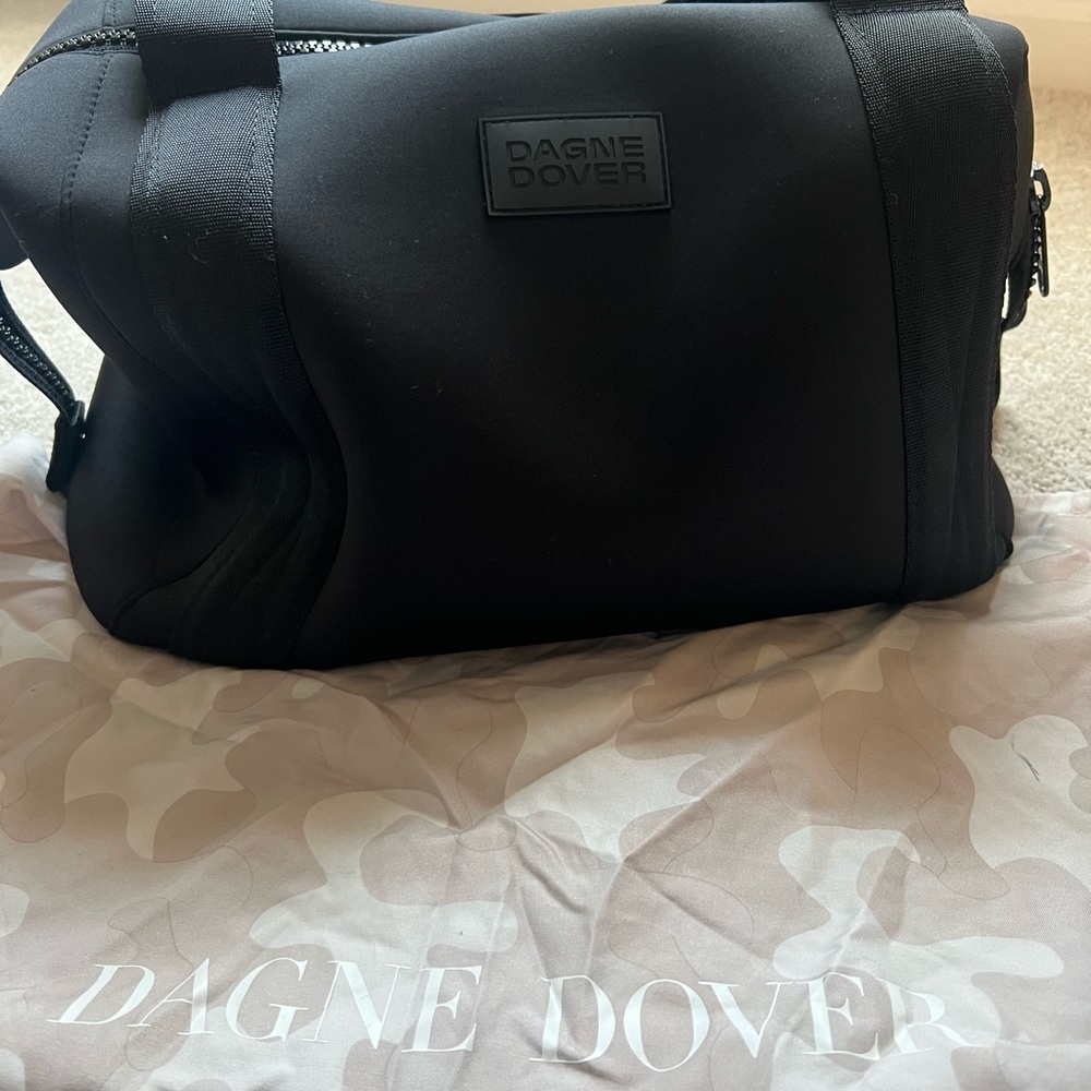 Dagne Dover Medium Landon Caryall Sleek Black Duffel Bag